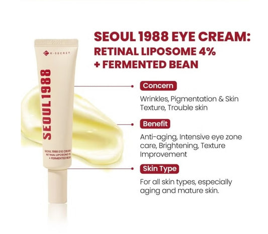 [K-SECRET] – Seoul 1988 Retinal Liposome 4% + Fermented Bean Eye Cream 30ml