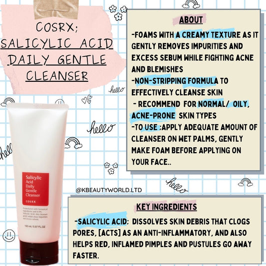 [COSRX] Salicylic Acid Daily Gentle Cleanser